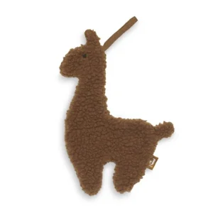 Attache tétine Lama marron
