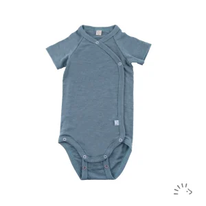 Body croisé évolutif en laine et soie manches courtes - Iobio POPOLINI