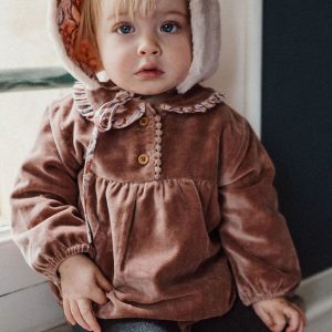 Barboteuse jules velours rose