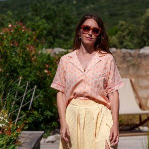 Blouse Liane fleur grenade