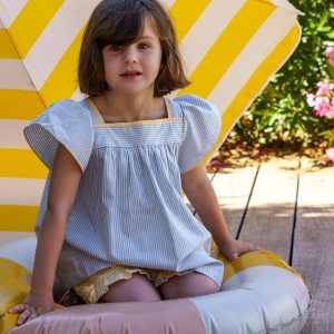 Top Elda rayé bleu (COTON ORGANIQUE)