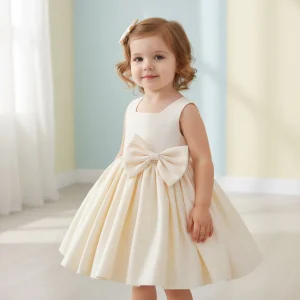 Robe cérémonie enfant satinée