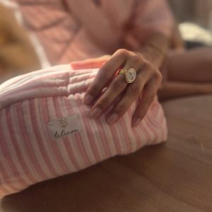 Grande trousse Nina rayé rose