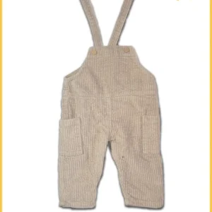 Salopette en Velours Côtelé Gris Clair - 2nde Main