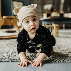 Combinaison bébé Jules velours pois