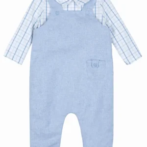 Combinaison bébé effet salopette – Bleu