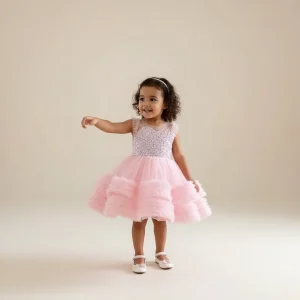 Robe cérémonie fille Lotus rose