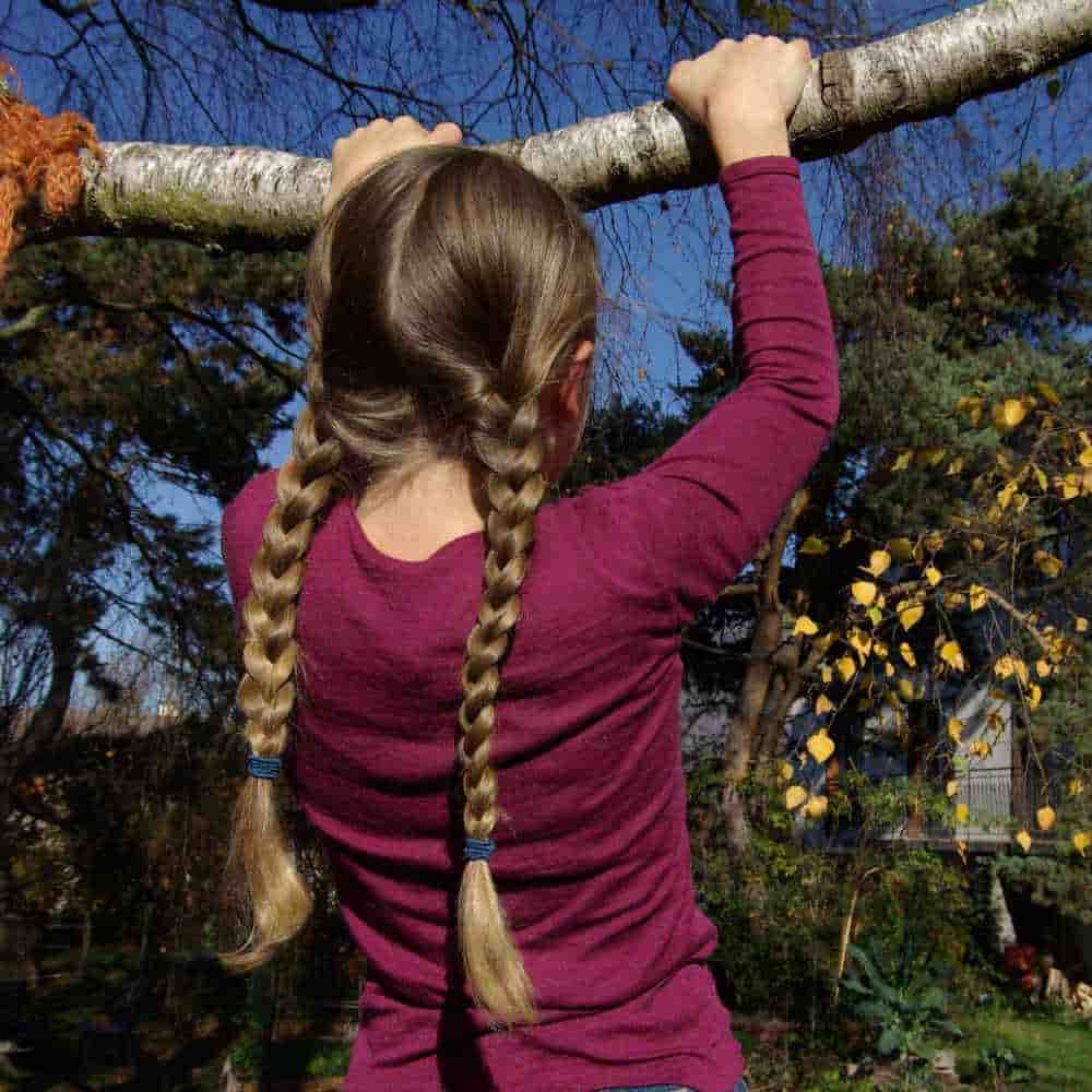Haut manches longues en laine et soie enfant et ado - Mérinos bio ENGEL NATUR – Image 5