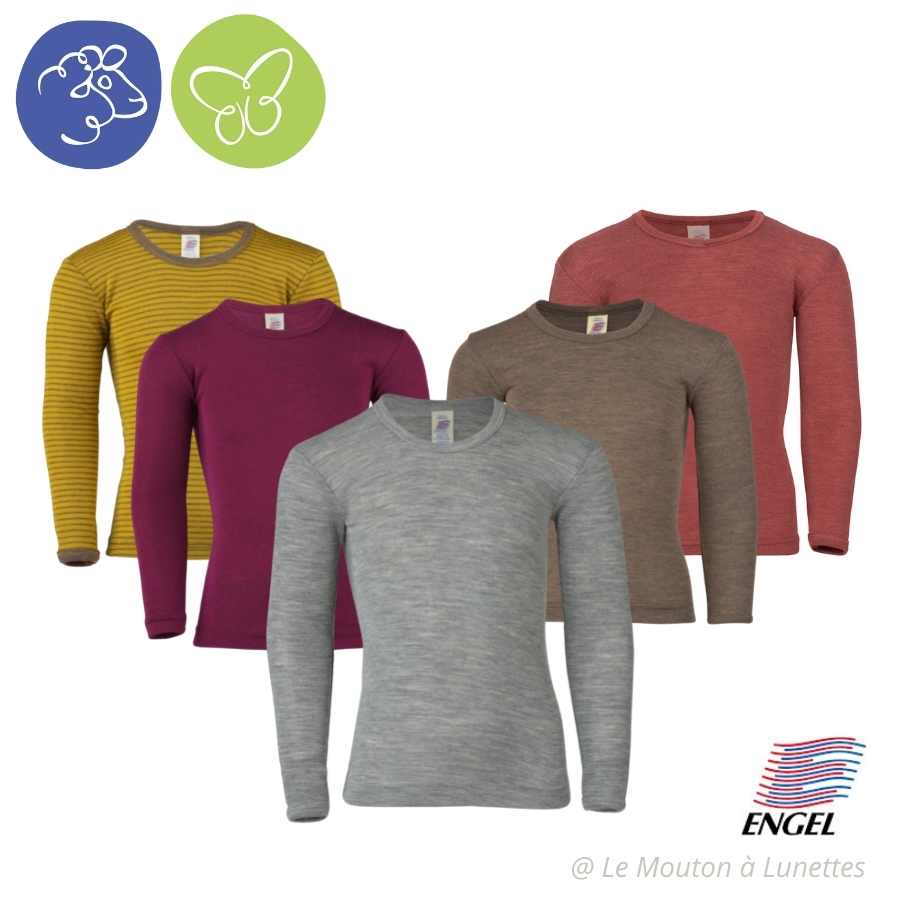 Haut manches longues en laine et soie enfant et ado - Mérinos bio ENGEL NATUR – Image 3