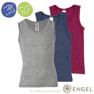 Débardeur enfant laine mérinos et soie - ENGEL NATUR