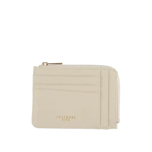 Club - Porte monnaie/carte plat beige