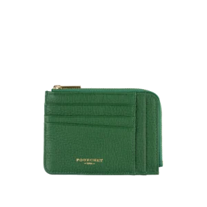 Club - Porte monnaie/carte plat emeraude