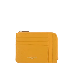 Club - Porte monnaie/carte plat safran