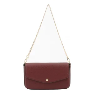 Club | Sac pochette bordeaux