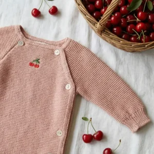 Brassière broderie cerise