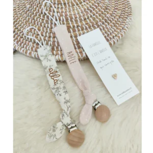 Attache tétine personnalisée (27 tissus au choix)