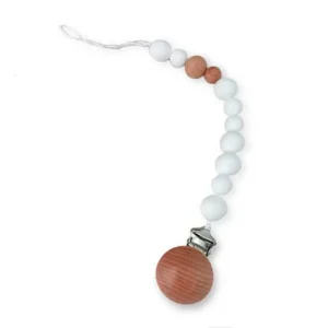 Attache tétine blanche