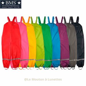 Salopette de pluie imperméable pour enfant de 1 à 12 ans - BMS OEKO-TEX® STANDARD 100