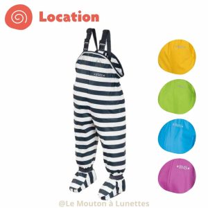 Salopette imperméable bébé avec pieds - LOCATION
