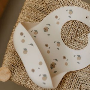 Bavoir silicone souple | Abricots – Zakuw