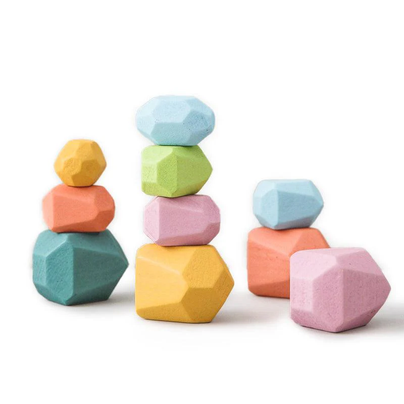 Blocs de construction en bois Montessori