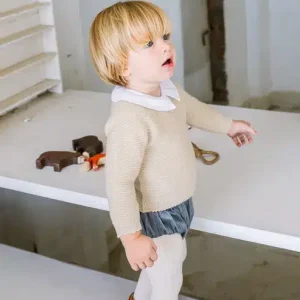 Body manches longues avec col claudine – Gaspard