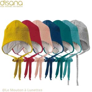 Bonnet en laine bouillie bio enfant - DISANA