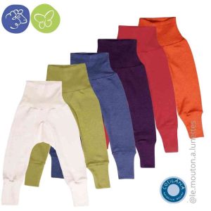 Pantalon bébé évolutif en laine mérinos et soie - COSILANA