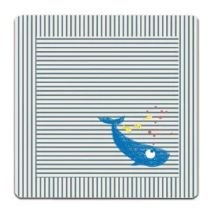 Cape de Bain Baleine Bleue Rayures Bleues