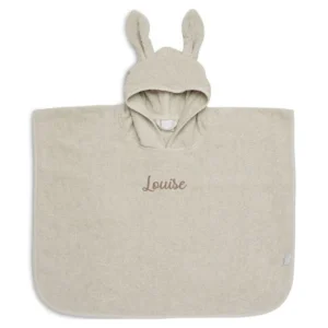Poncho de bain lapin nougat