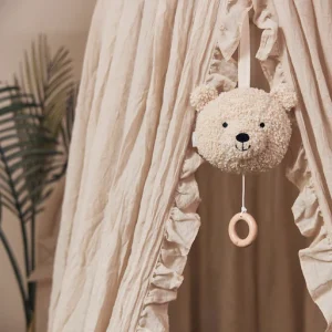 Peluche musicale ourson naturel