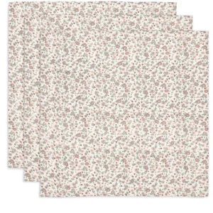 Langes en gaze de coton Retro Flowers 70 x 70 cm (lot de 3)