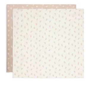 Lange Gaze de Coton Large 115x115cm Twig - Wild Rose (Lot de  2)