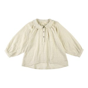 Blouse Claudie carreaux écru