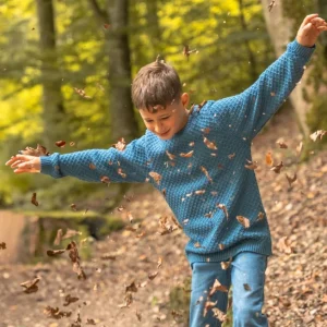Pull Aran en laine mérinos bio enfant - DISANA