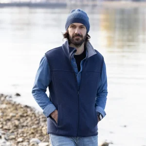 Veste sans manches DISANA pour homme en Laine bouillie bio