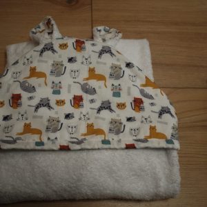 Cape de bain bébé fille/garçon et sa pochette