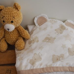 Cape de bain bébé fille/garçon et son doudou ours