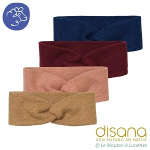 Bandeau DISANA en laine bouillie bio enfant et adulte