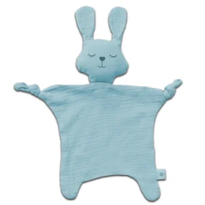 Doudou en Coton Bio Lapin Bleu