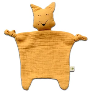 Doudou en Coton Bio Renard Jaune