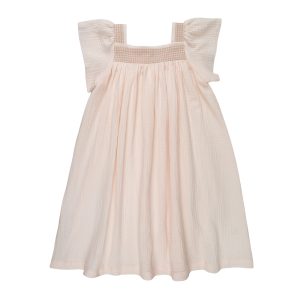 Robe Elda rose poudré (COTON ORGANIQUE)
