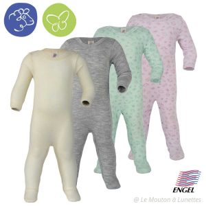 Pyjama bébé en laine et soie - Body intégral mérinos bio ENGEL NATUR