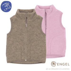 Veste sans manches en laine polaire naturelle pour enfant - ENGEL NATUR