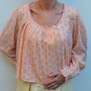 Blouse Fannette fleur grenade