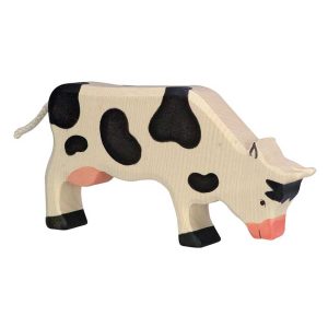 Vache en bois - figurine Holztiger en bois pour enfant