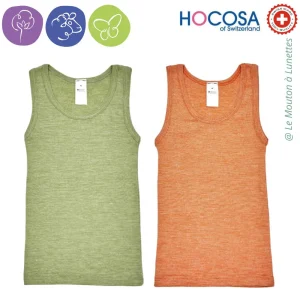 Débardeur en coton-laine-soie pour enfant - HOCOSA