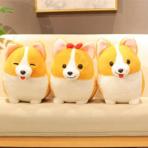 Peluche adorable chien Corgi pour enfant