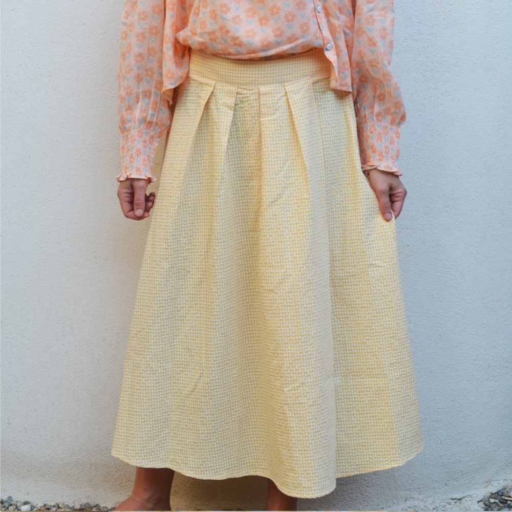 Jupe Hanae vichy jaune – Image 4