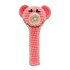 Hochet en Crochet Cochon Rose